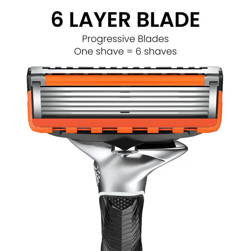 PSLEE Men's Shave Sets - Unscented Blade and Handle Set Razors with Replaceable Sharp Heads, 24 or 48 Refills, Ergonomic Design, Long-Lasting Smooth Face Shave for Daily Care Easy Swaps PSLEE Men's Shave Sets - Unscented Blade and Handle Set Razors with Replaceable Sharp Heads, 24 or 48 Refills, Ergonomic Design, Long-Lasting Smooth Face Shave for Daily Care Easy Swaps