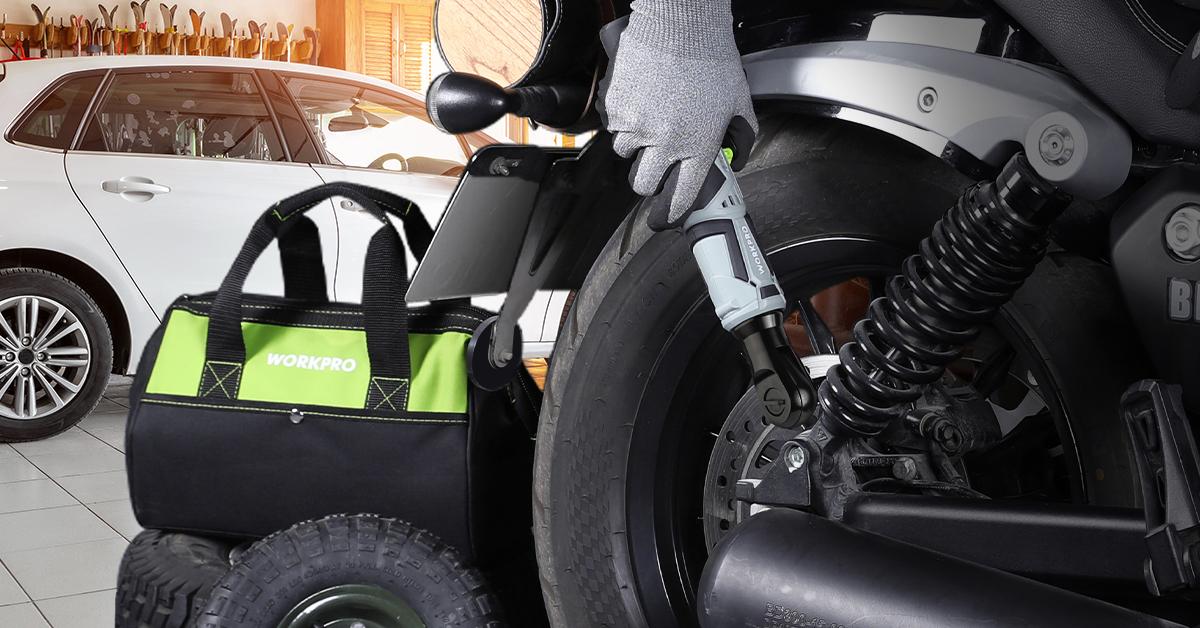 #JumpstartSale WORKPRO Cordless Electric Ratchet Wrench, 3/8" 12V 40 Ft-lbs Power Ratchet Wrench Kit with 9-Count Socket Accessory Set, 2-Pack 2.0Ah Lithium-Ion Batteries…