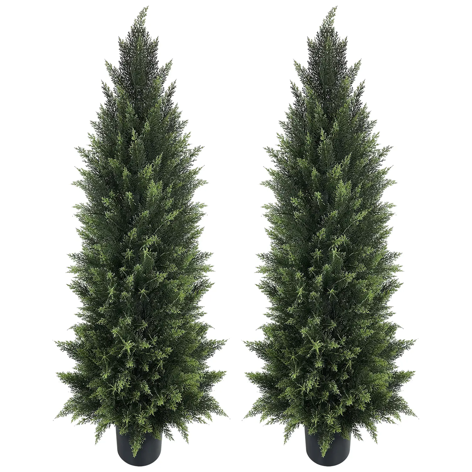 4ft Artificial Evergreen Cedar Trees - Realistic Fake Plants for Indoor Outdoor Decor(2 Pack) aesthetic decor