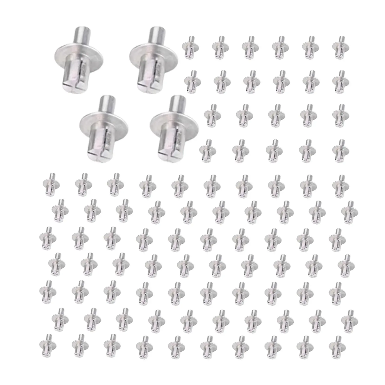 300 Pcs Hammer Drive Rivets, Aluminum Core Rivets with Round Head for Household, Mechanical Equipment, Electronic Equipment, Heavy-Duty Applications