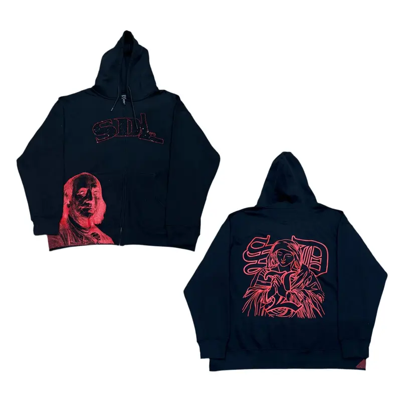 SDL x VIRGIN MARRY 2025 Black Red Hoodie 2026 and Warm Soft Washed, Pullover - Long Sleeve Casual Sports Y2K Style Forever Hoodies for Men and Women