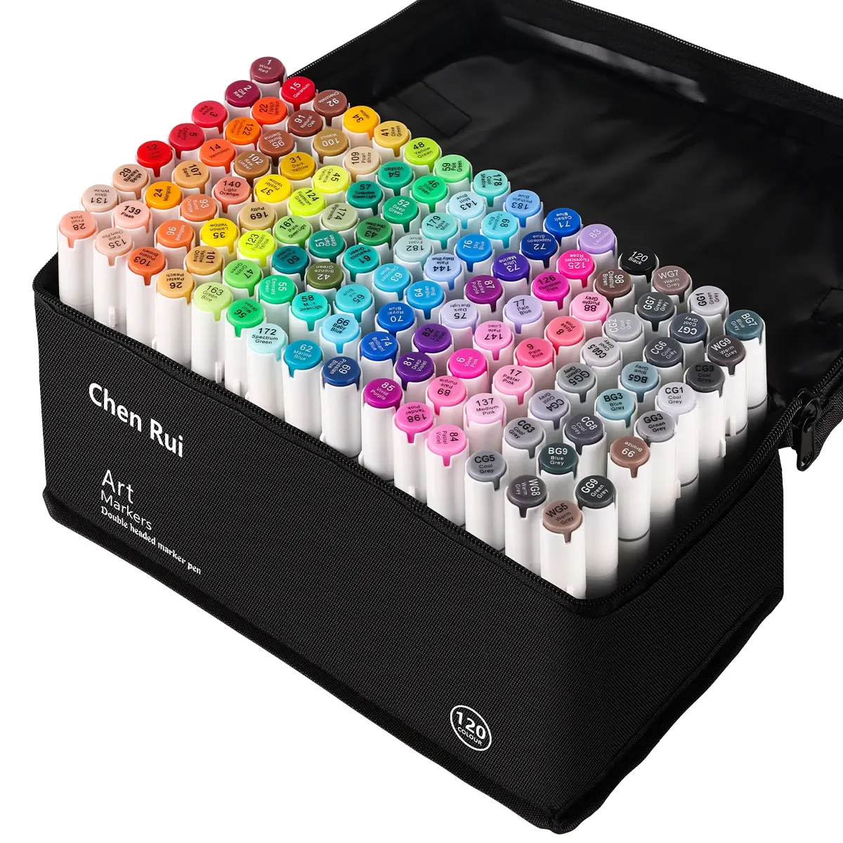 Artistic Dual-Point Markers Set, Dual Brush Marker, Double Ended Markers, Art Pen, 180 Colors, Permanent Drawing Tools, Ideal for Artists, Anime Sketches, Perfect Gift, Coloring Supplies, Art Materials