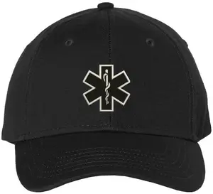 EMS EMT Emergency Medical Star of Life Embroidered Adjustable 100% Cotton Unisex Baseball Cap Hat