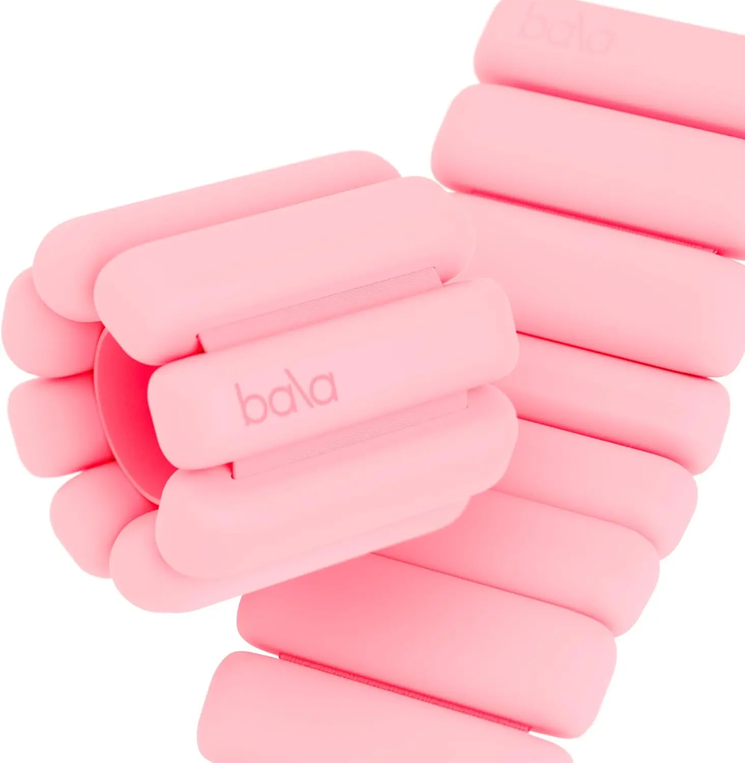 Bala Bangles Gym Accessories - Set of 2 Adjustable, Comfortable Resistance Wearable Wrist & Ankle Weights for Athletic Fitness, Weight Training, Aerobics, Yoga/Boxing