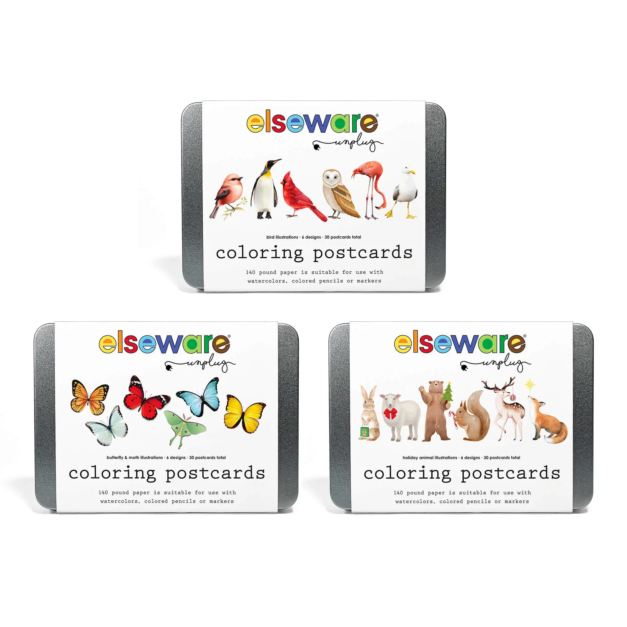 Coloring Postcards w/ 6 Designs (30 cards) Coloring Postcards w/ 6 Designs (30 cards)