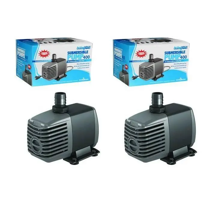 Hydrofarm AAPW400 Active Aqua 400 GPH Submersible Aquarium Water Pump (2 PK)