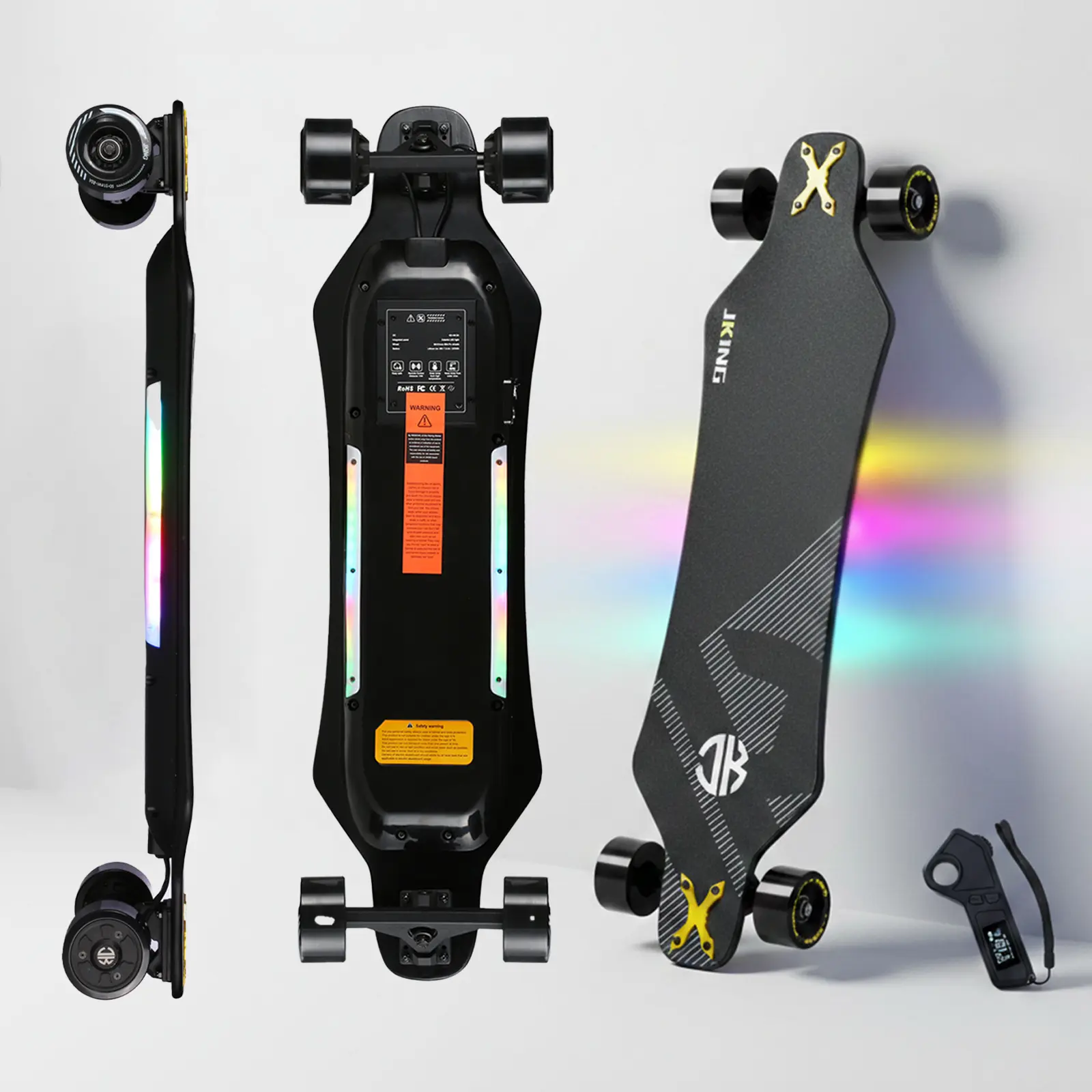Windersekar Unisex Electric Longboard for Teens, 450W Dual Hub Motor, 26 MPH Top Speed, 21.8 Mi Range, 330 Lbs Max Load, Smart LED Lights, Remote Control, Maple Wood Deck, Commuting Skateboarding, 12-Month Warranty, Boardskate, Modern, 36V