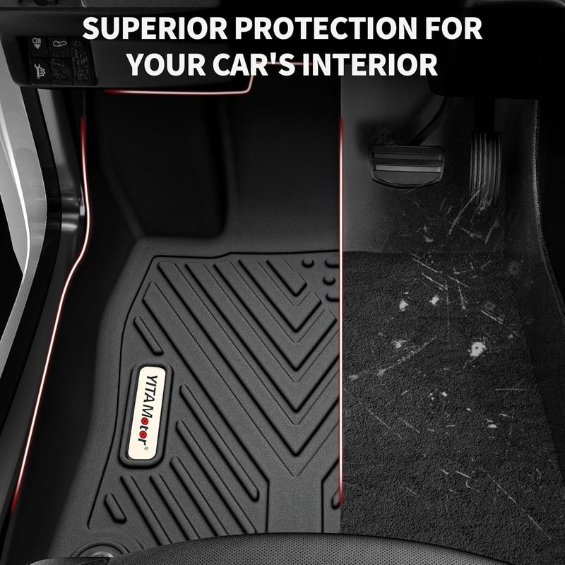 YITAMOTOR Custom Fit Floor Mats for Toyota Tundra 2014-2021 Crew Max Cab All Weather Protection Car Interior Kit with Manufacturer Warranty Car Interior Kit