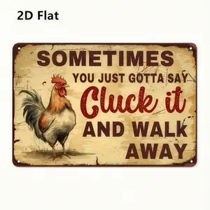 1pc 5.85 x 7.8 Inch Rustic Wooden Sign with Red Rooster Illustration Humorous 2D Flat Design for Home Bar Cafe Farmhouse Wall Decor friend ideal gift room accent bathroom family lover funny tin warning decoration stuff wedding arrangement religious