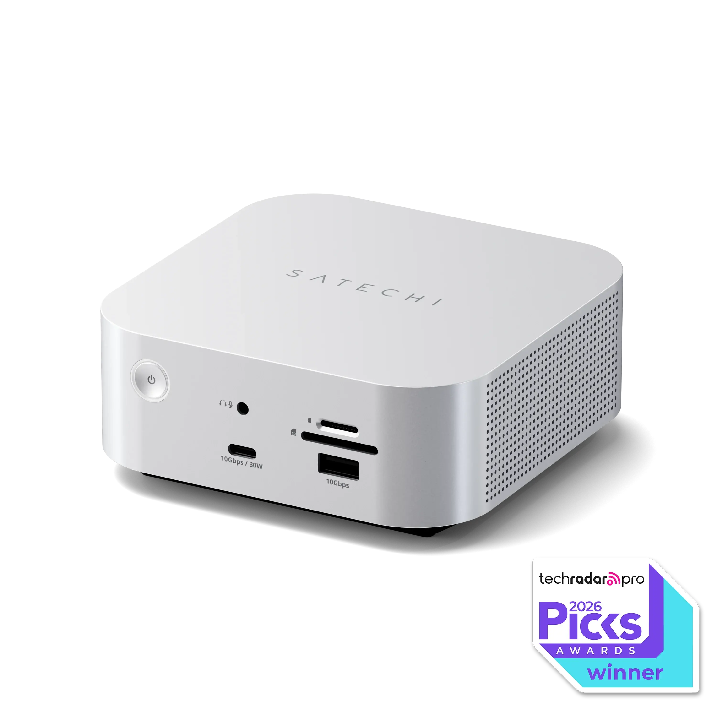 Satechi Thunderbolt 5 CubeDock Dock Station, 80Gbps/120Gbps (USB4 v2 Compatible), Built-in NVMe SSD Enclosure, 140W Charging, Multi-Displays up to 8K, 2.5GbE, USB-C/A 10Gbps, Active Cooling
