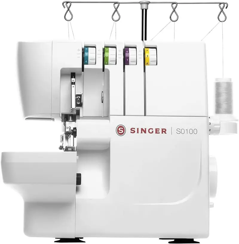 S0100 Metal Frame Serger with Accessory Kit | Overlock Machine with 6 Built-in Stitches, 2-3-4 Thread Capability, Adjustable Tension & Stitch Length, 1300 Stiches per Minute & Differential Feed