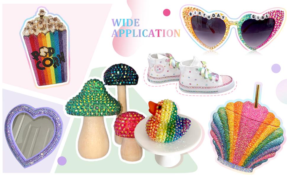 30000Pcs Resin Jelly Rhinestones for Crafting Bedazzling Multicolor 3mm Flatback Gems for Crafts Clothing Clothes Tumblers Shoes Nails Flat Back Mixed Color Bulk Bedazzler Kit Jewels with Gifted Tools and tweezers Shimmer Colorful