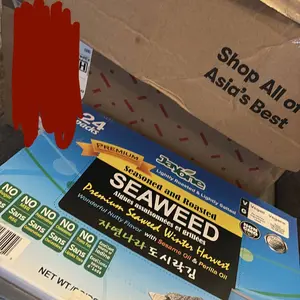 JAYONE Korean Roasted Seaweed Snacks Low Sodium Savory Gim, 24 Packs (120g) Healthy No MSG Snack for Kids & Adults