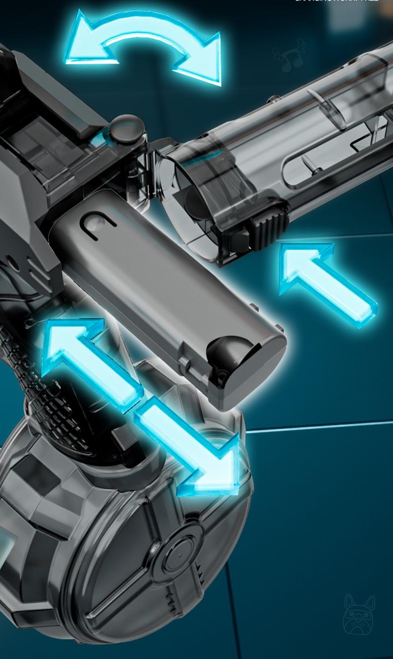 Ultimate Battle Powerful Electric Water Gun, Automatic Squirt Gun with Glowing Realistic Muzzle 320cc High Capacity, Up to 32 FT Range, Outdoor Summer Party Toy for Adults &Kids Toys for  Christmas Gift, Halloween Present, Black Friday Gifts