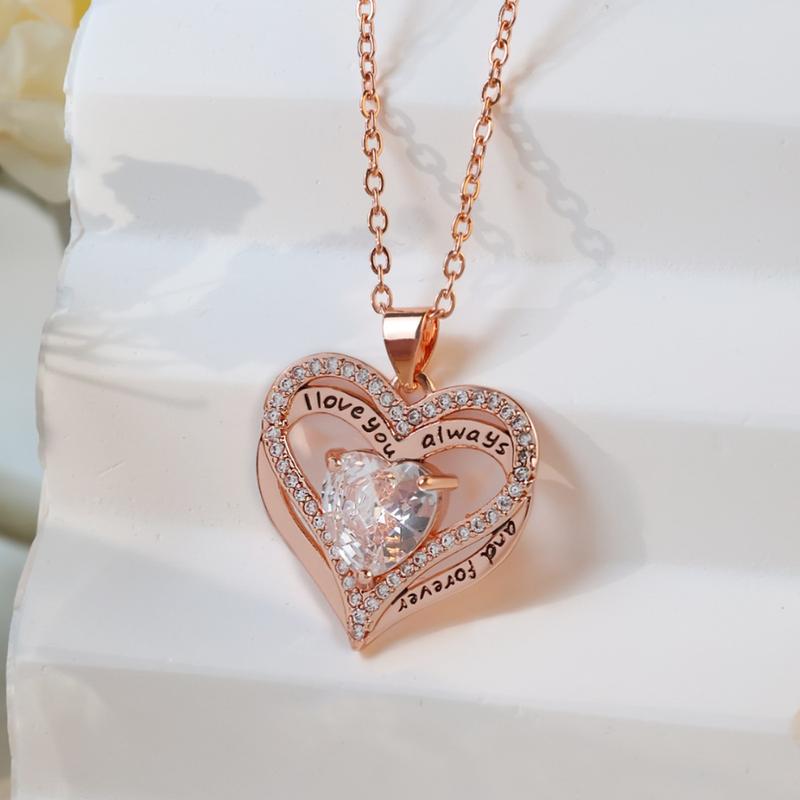 Infinity Heart Diamond Pendant, European and American Cross-Border Fashion, Twelve Chinese Zodiac Necklace, Wholesale