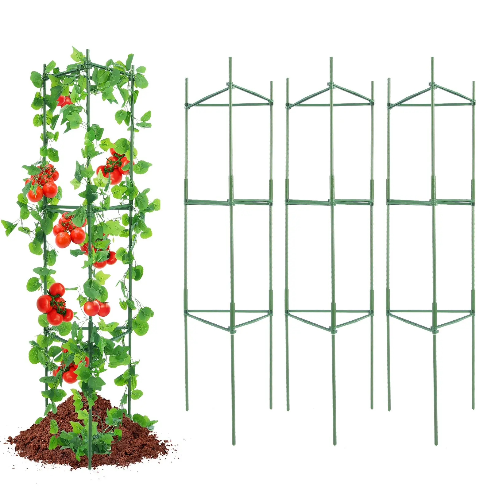 6 Packs Tomato Cages for Garden 48" Tomato Plant Stakes Support Cage