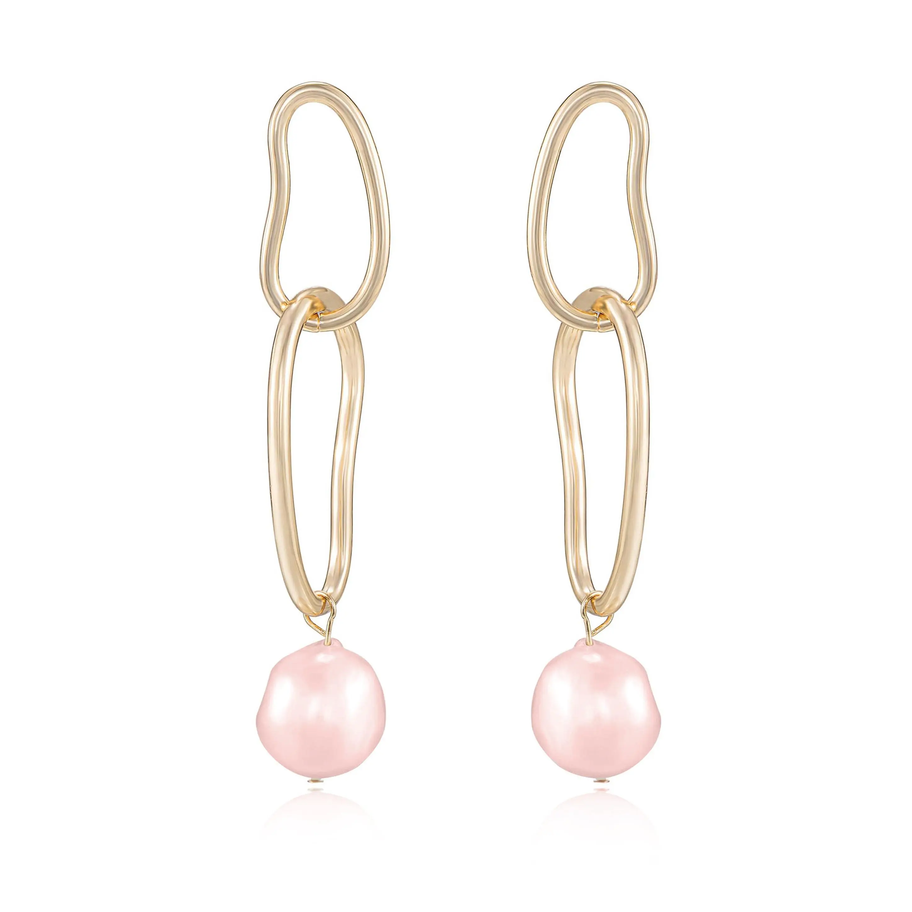 Pink Pearl with 18k Gold Plating