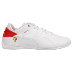 PUMA Mens Scuderia Ferrari Drift Cat Delta Lace Up Sneakers Shoes Casual - White