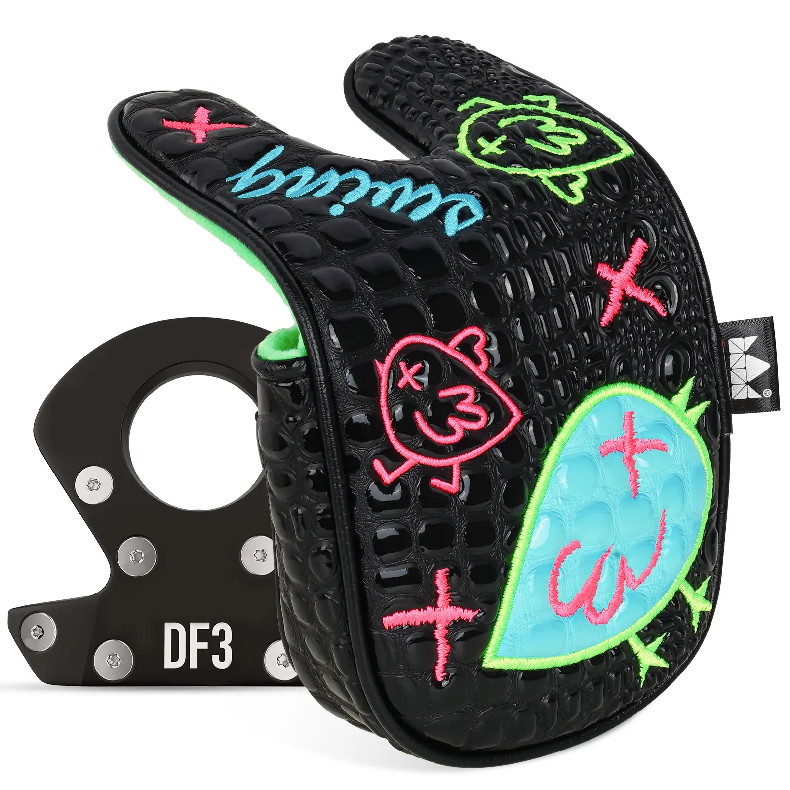Craftsman Golf Putter Headcover for DF3 / OZ.1, Birdie Design, Magnetic Closure, Sweet Swag Style