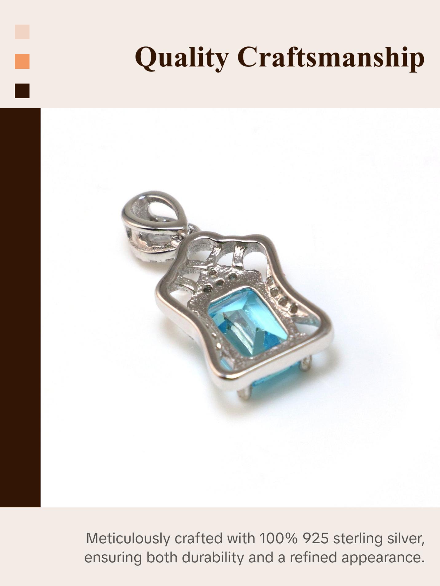 Blue Topaz Sterling Silver Necklace