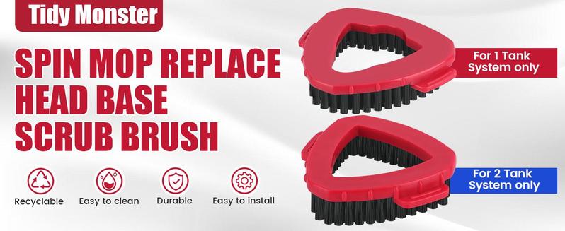 For O-Cedar Mop Head Refill, Scrub Head Replacement for EasyWring Spin Mop & RinseClean 1 & 2 Tank System, Cleaning Accessories