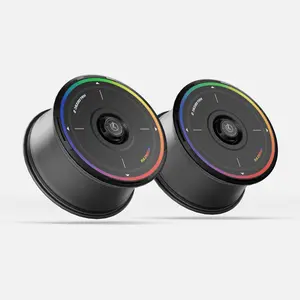 HALODISC 2 Rainbow Road - Black | Set of 4 Wheel Covers for Tesla