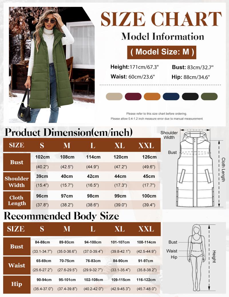 Long Puffer Vest Women With Hood Sleeveless Down Vest Warm Jacket Winter Coat With Pockets Casual Hoodie  #outdoorfun