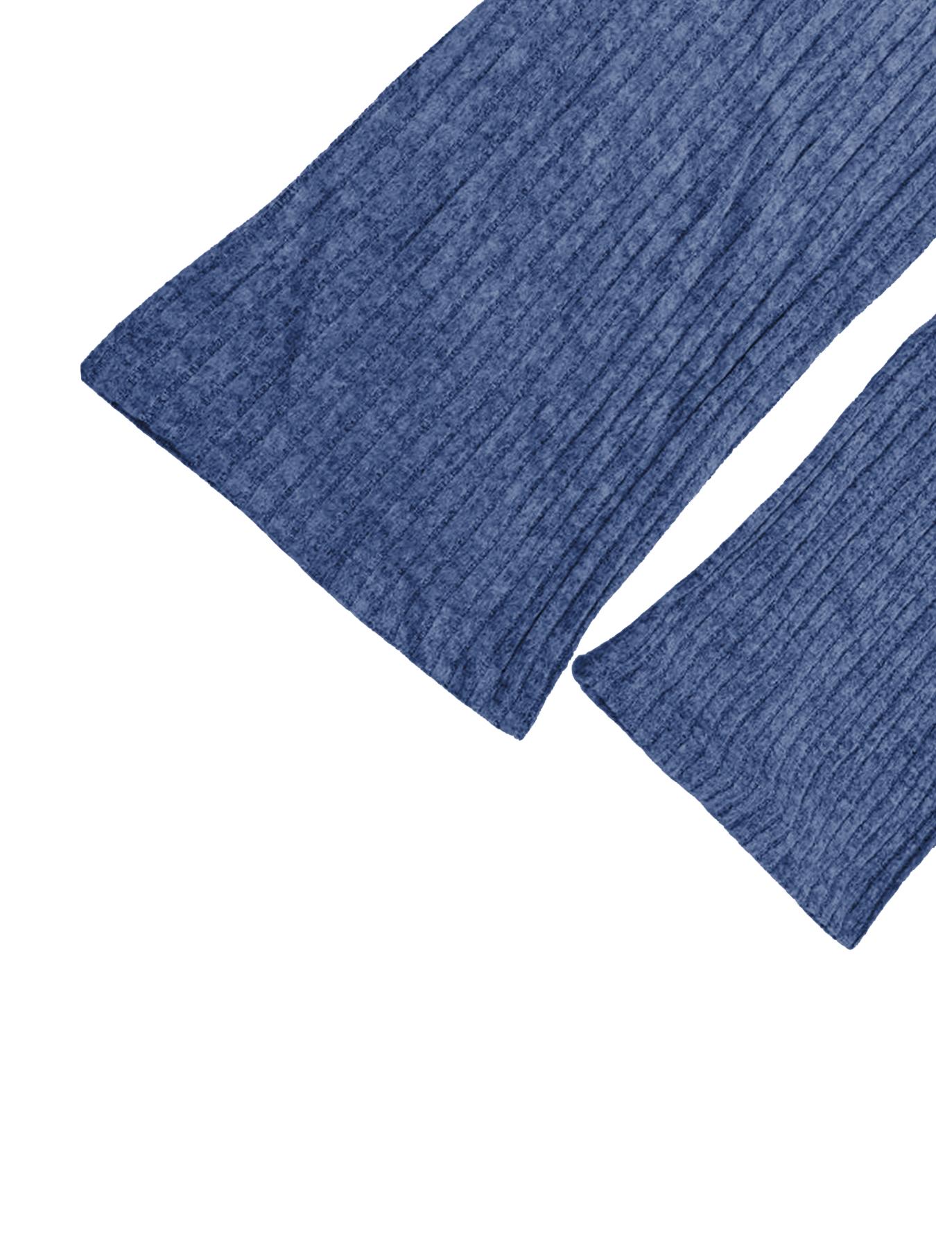 Women's Solid Shortsleeve Crewneck Ribbed Top & Wide Leg Pants Minimalist Casual Fitted Fashion Cozy Top & Trousers for Daily Outdoor Wear Ladies Clothes for Summer Womenswear Yoga Clothes Set Black Batwing Suits Suits Gamis