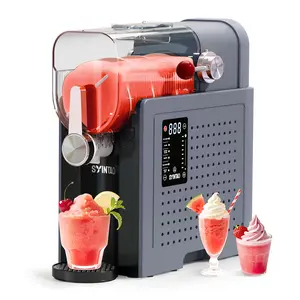 SYINTAO Slushie Machine, 88oz, 6 Preset Programs, No Ice Needed, Rapid Freezing & Auto-Cleaning, Make Slush, Margaritas, Smoothies & Milkshakes for Couples Date Night, Friends & Family Party