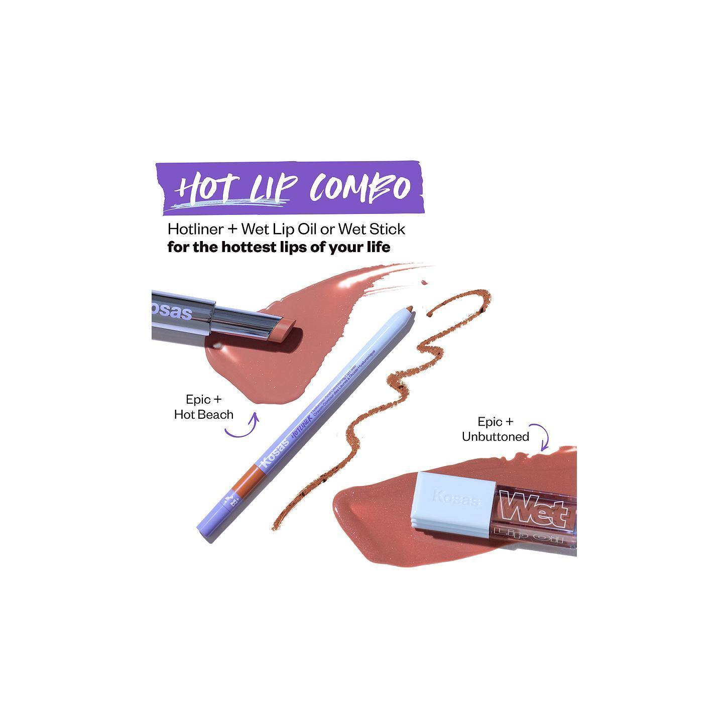 Kosas Hotliner Hyaluronic Acid Plumping Lip Liner in Epic