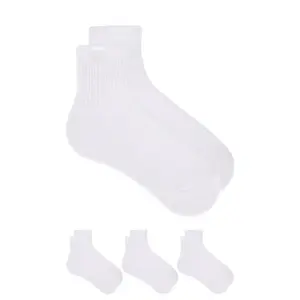 Stems 3-pack Cushioned Bow Ankle Socks in White