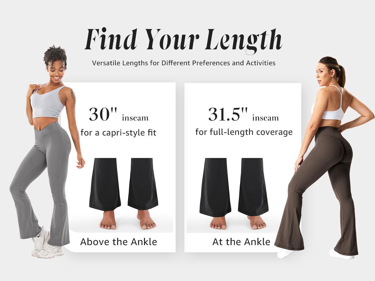 YEOREO Kalie Flare Scrunch Leggings for Women V Cross Waist Bell Bottom Yoga Pants Tummy Control Bootcut Workout Leggings SpringStatements YEOREO Kalie Flare Scrunch Leggings for Women V Cross Waist Bell Bottom Yoga Pants Tummy Control Bootcut Workout Leggings SpringStatements