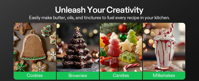 VIVOSUN Herbal Decarboxylation and Infusion Machine, Botanical Extractor and Infuser for Making Butter, Oil, and Tinctures, Includes Recipes and Complete Accessories