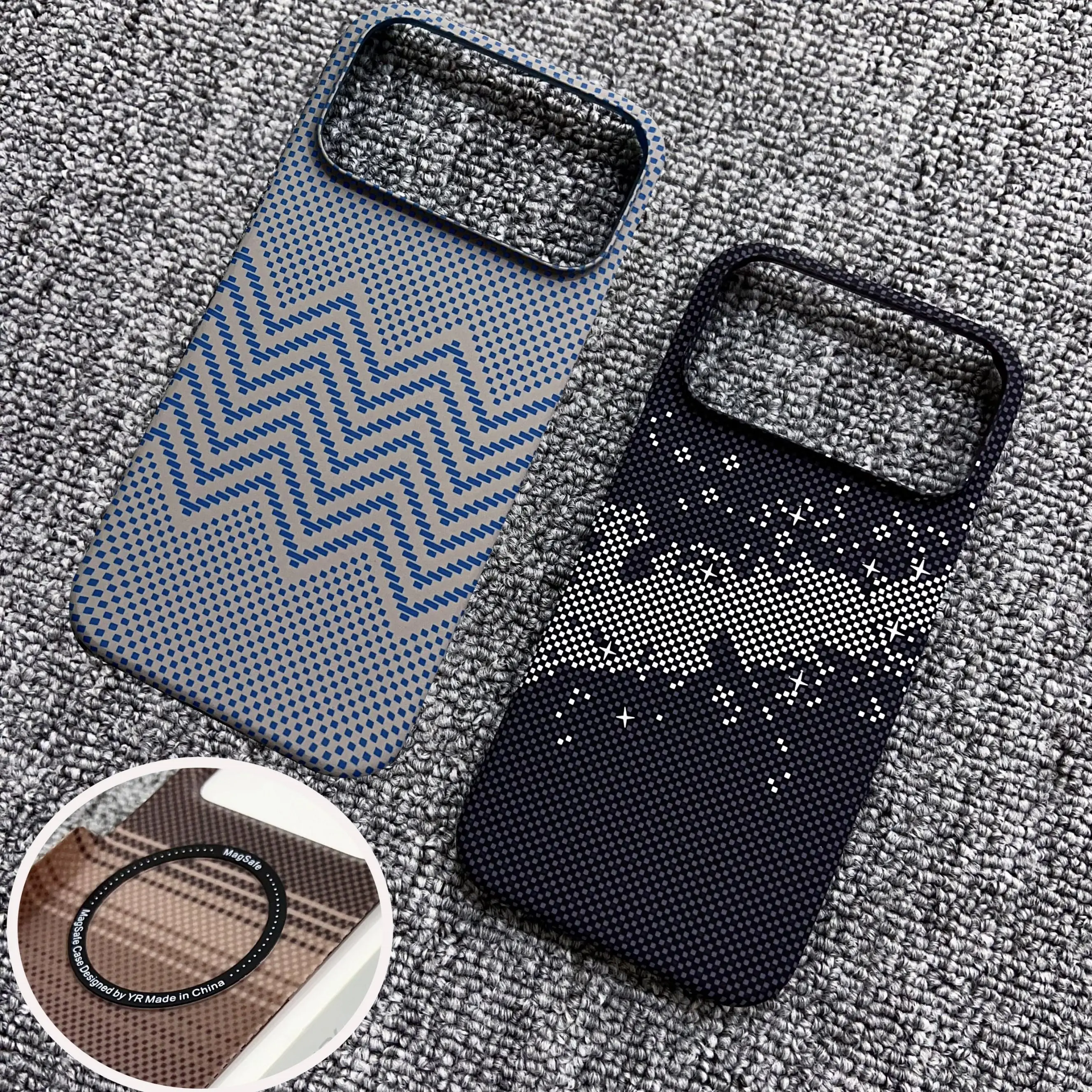 Ultra Slim Rugged Carbon Fibre Magnetic Case For iPhone 17 Air 16 15 14 13 12 Pro Max Plus Frameless Thin for Magsafe PC Cover
