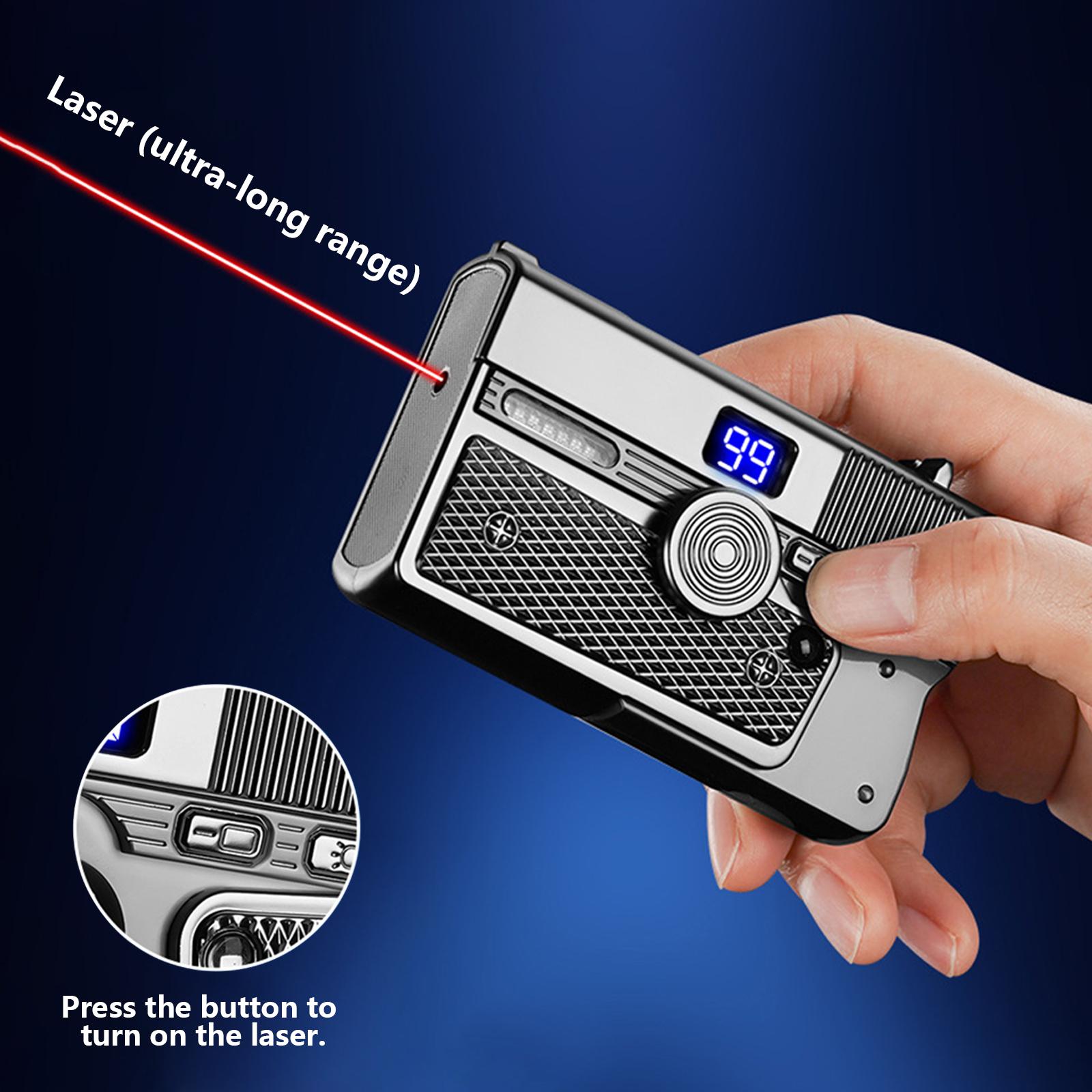 [Excludes Gas] Elegant Windproof Lighter, Multi-Functional Adjustable Flame Lighter, Durable Spinning Top Design, Home Candle Lighting & Outdoor Camping Essential, Creative Birthday Anniversary Gift