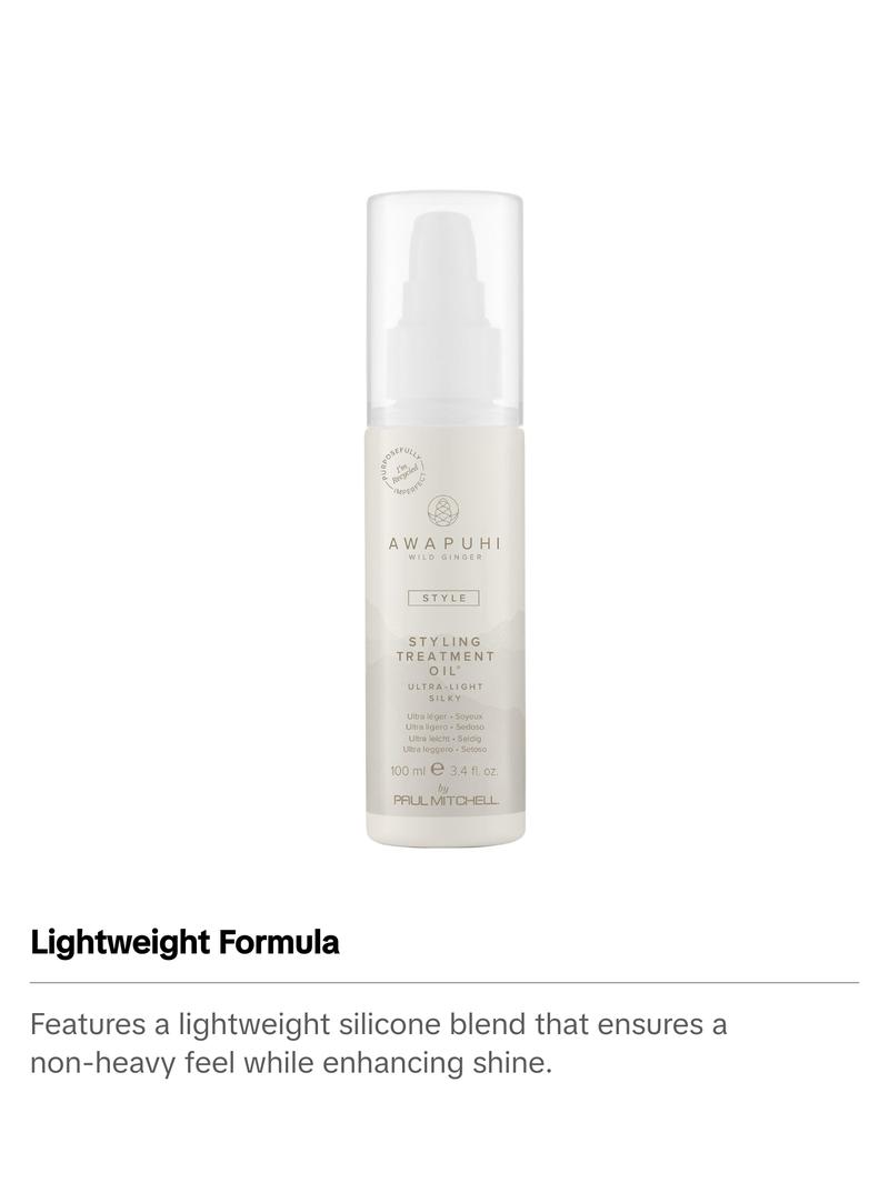 Paul Mitchell Awapuhi Ultra-Light Silky Styling Treatment Oil with Hand-Harvested Extracts for Dry Damaged Hair 0.85oz Lightweight Frizz Control Thickening Nourishing Paul Mitchell Awapuhi Ultra-Light Silky Styling Treatment Oil with Hand-Harvested Extracts for Dry Damaged Hair 0.85oz Lightweight Frizz Control Thickening Nourishing