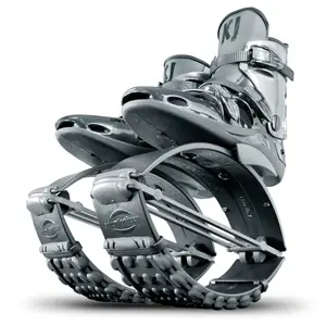 Kangoo Jumps through JumpBoots fit boots for rebounding exercise: All Black XR3se Rebound Boots