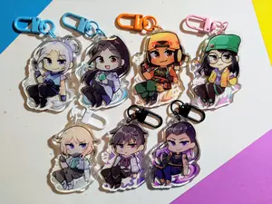 Valorant Acrylic Keychains | Double Sided | Jett, Sage, Raze, Killjoy (KJ), Deadlock, Iso, Reyna