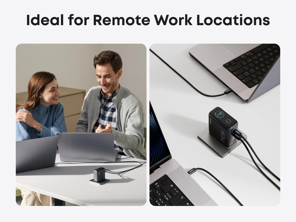 [Live Only] Anker 140W Laptop Charger, 4-Port Multi-Device Charging, 140W Max USB-C Charger, Advanced GaN Power, Intuitive Touch Controls, for MacBook, iPhone 16 Series, Galaxy, Pixel, and More