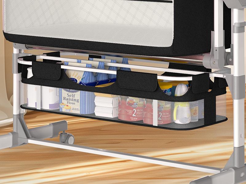 Electric Baby Bassinet with 5 Rocking Motions 6 Height Adjustments 4 Lullabies Bluetooth 5.0 360° Silent Wheels for Newborns Unisex Stable Swing Bedside Sleeper Modes