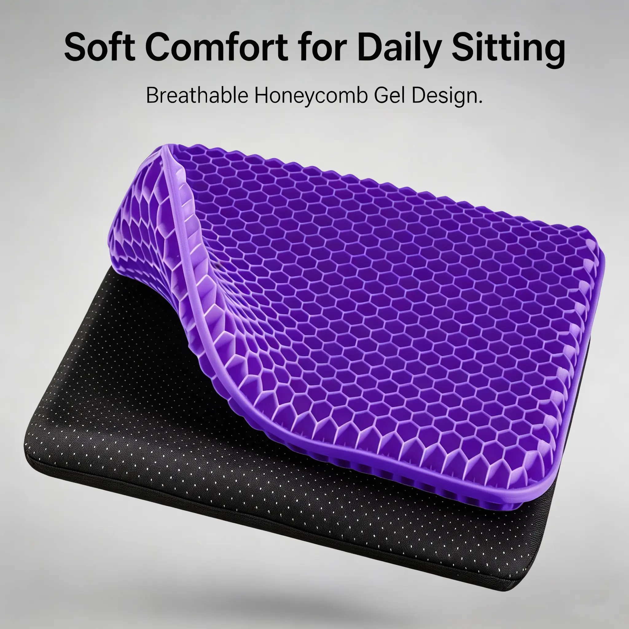 Gel Seat Cushion, Breathable Honeycomb Chair Pad with Soft Flexible Support, Double-Layer Cooling Gel Cushion for Office Chair, Home Chair & Daily Sitting,back to school,back to school haul