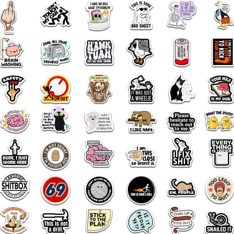 130 Pcs Funny Gift Stickers for Adults (Dirty) Meme Water Bottles Prank Pack Waterproof Cool Sticker for Laptop, Hard Hats, Sarcastic, Vinyl Decals Hilarious Gift