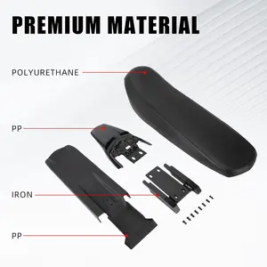 Extended Seat with Fender Kit for Surron Light Bee,21'' Cushion + Inner Fender + Rear Fender with Metal Brackets for Dirt Bike Surron Light Bee S and X - Black