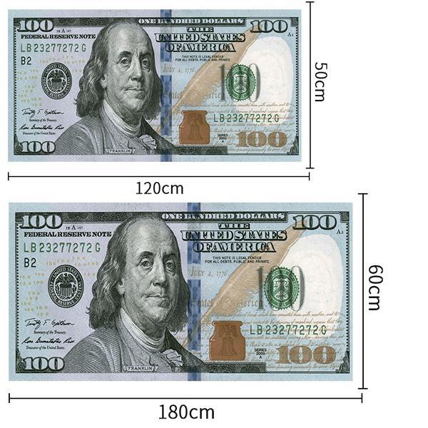 [Valentine’s Day Gift] AISOON Washable $100 Bill Design Non-Slip Rubberback Modern Runner Rug for Hallway, Kitchen, Bedroom, Multicolor