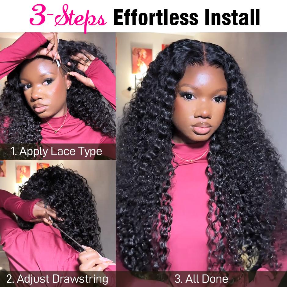 【NEW】FORGIRL FOREVER Water Wave 13x6 Wear Go Glueless Wig Effortless Install Ear To Ear Water Wave Pre-Cut Lace Frontal Wig With Drawstring Beginner Friendly Wig