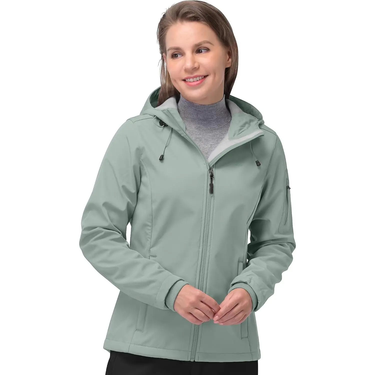 33,000ft Women's Softshell Jacket Waterproof Hooded Fleece Lined Rain Coat