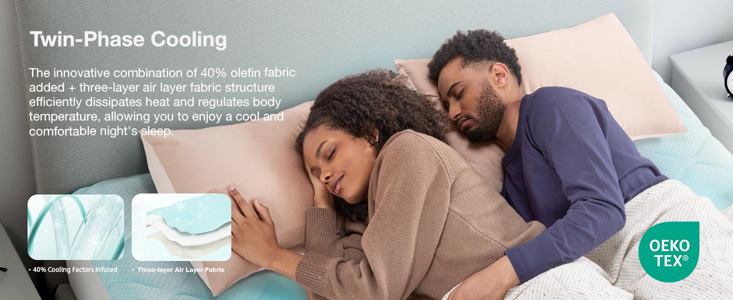 Novilla Cooling Mattress Topper ,Mattress Pad with Deep Pocket for 8-21" Mattress,Soft Mattress Cover for Back Pain Relief,Queen/King Size