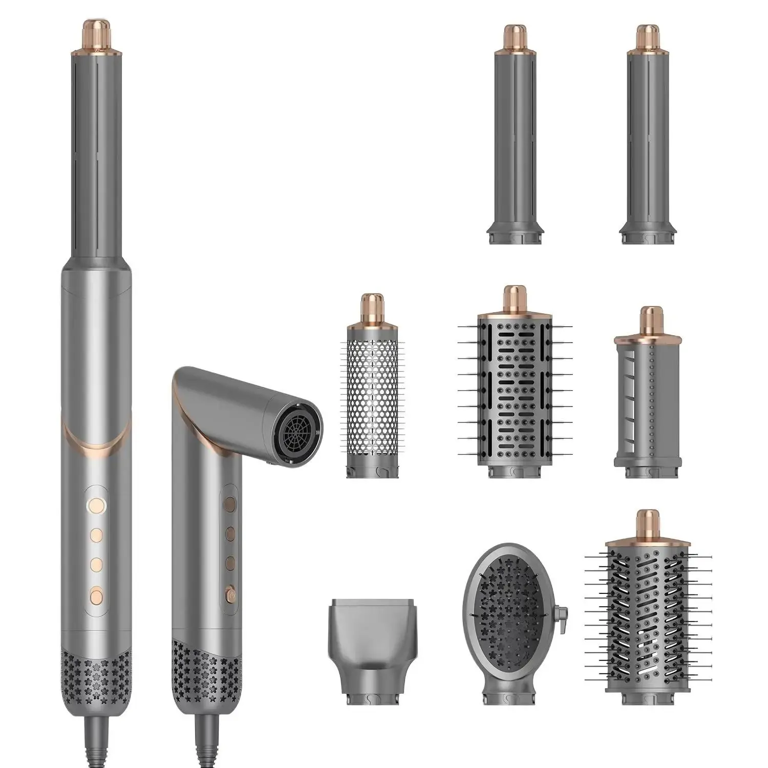 Professional 8-in-1 Multifunctional Hair Styler Dryer - Negative Ionic High-Speed Drying Blow Dryer with Comb, Multifunctional Hair Dryer
