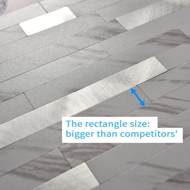 Art3D 10 Sheets 13.4" x 11.8" Peel and Stick Backsplash Tiles for Kitchen & Bathroom, White Marble Tone, Self-Adhesive Drywall Home Peel Stick Wall Panels