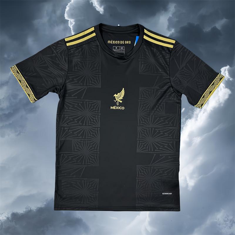 Mexico 2025 Championship Black Short-Sleeve Sports Soccer Jersey